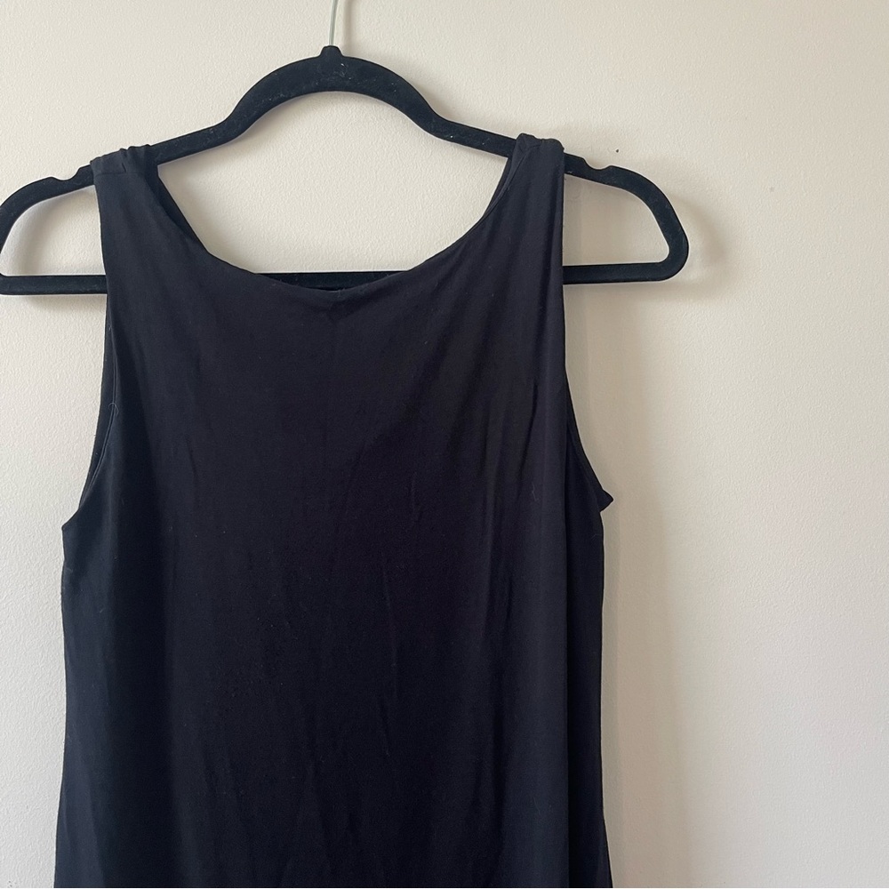 FINAL Eileen Fisher Casual Black Soft Dress - Picture 2 of 7